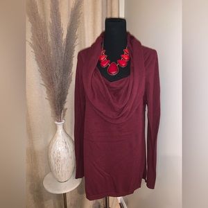 Burgundy cow neck sweater